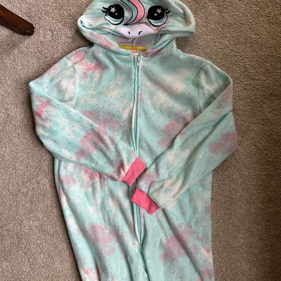Cat and Jack Unicorn sleeper youth sz large 10/12 - worn once for a few hours - Picture 2 of 2